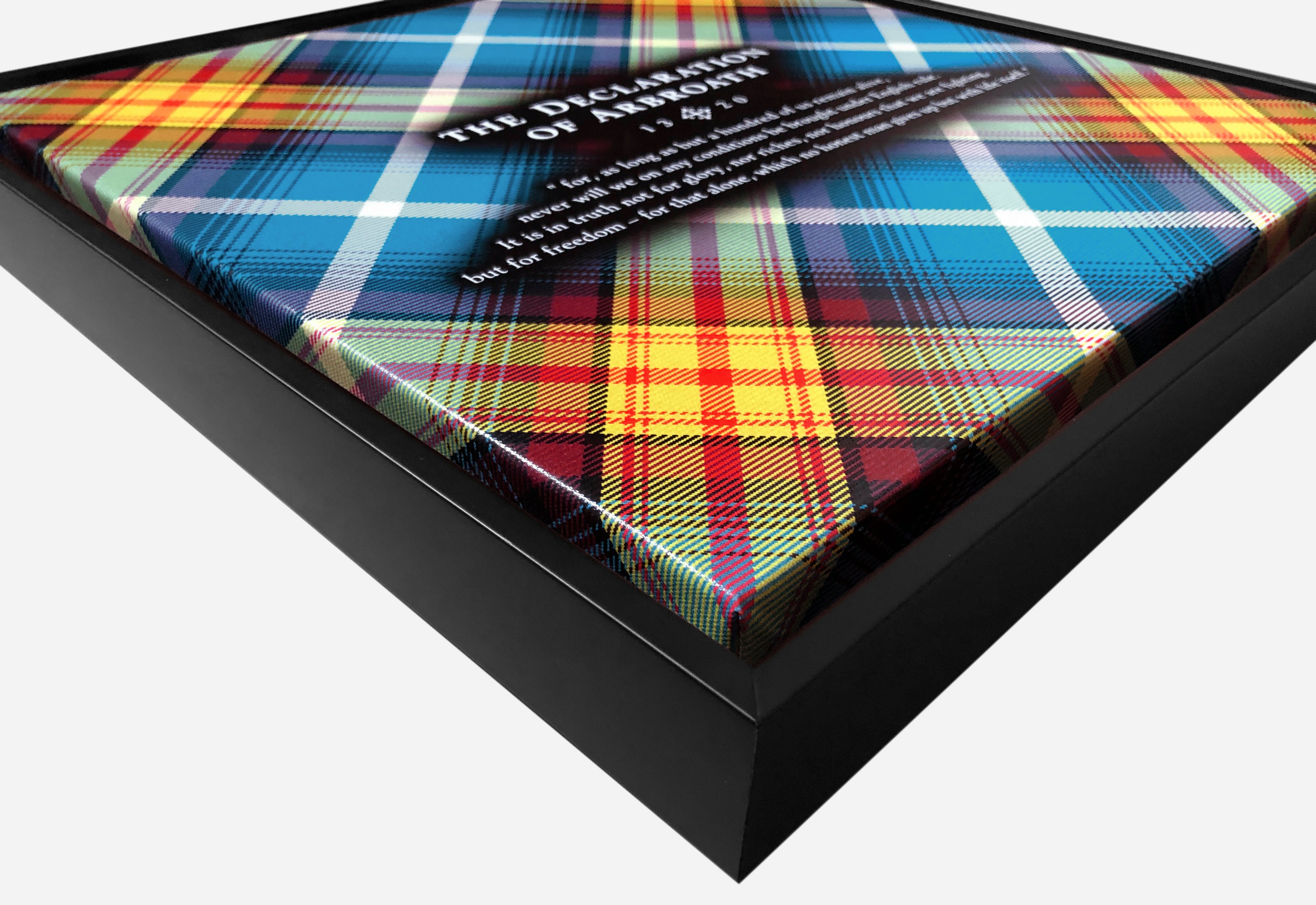 Ancient Saltire - Declaration Tartan 16" Framed Canvas