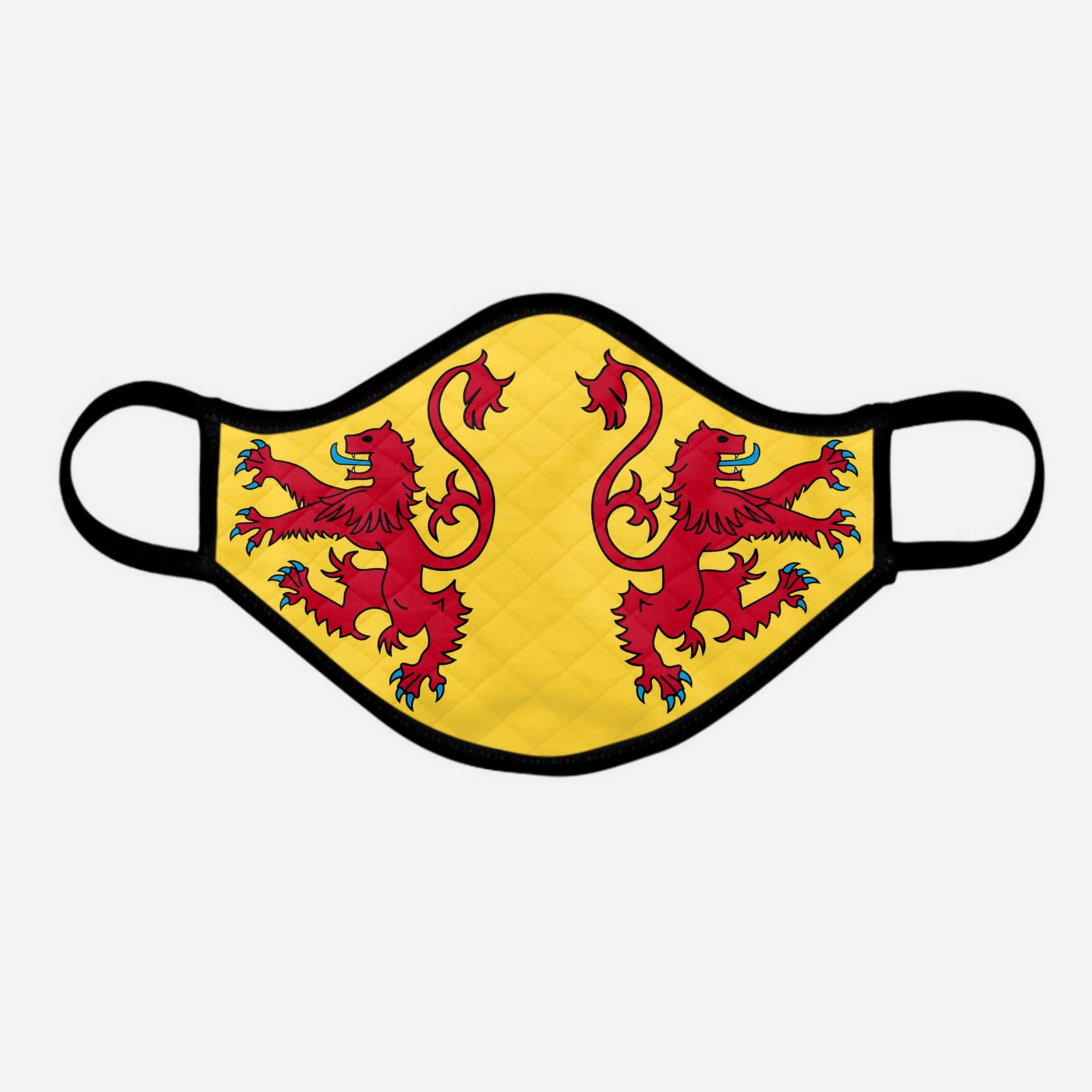 The Scottish Lion Rampant Royal Standard of Scotland Face Mask - Extra Large - by the Steven Patrick Sim Tartan Artisan - Stevie Tartan Guy Arbroath, Scotland