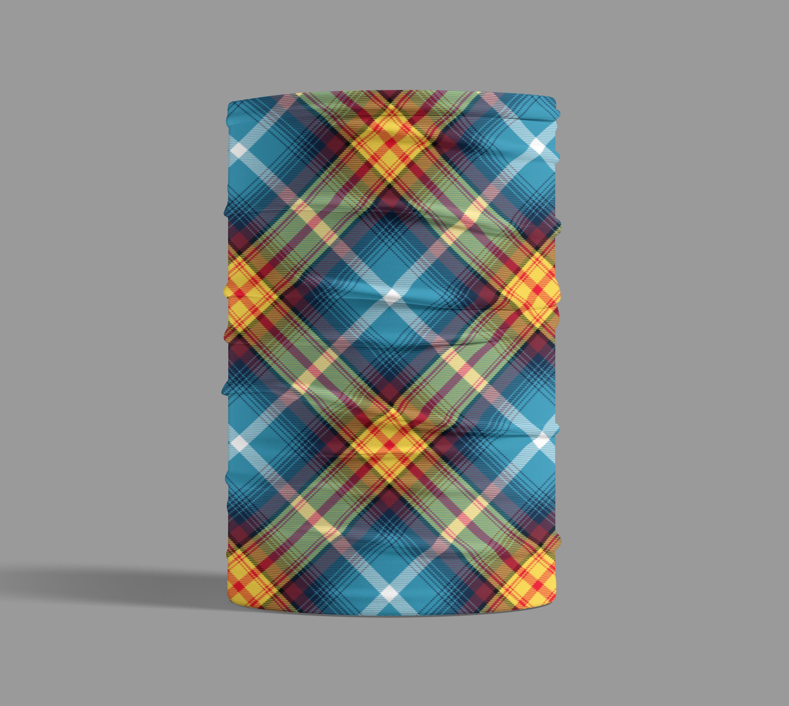 Large Pattern Declaration Tartan Neck Gaiter Bandana Snood