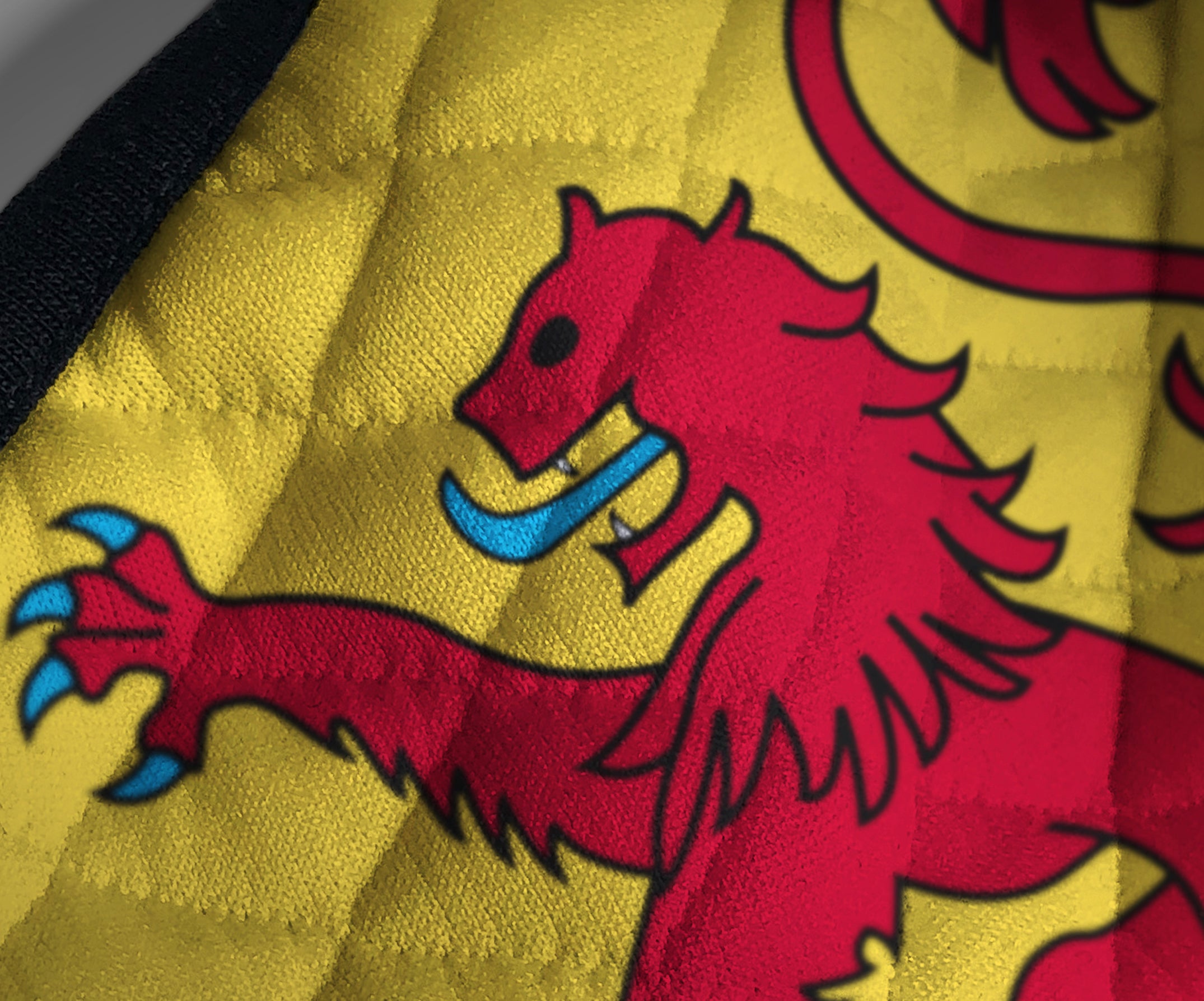 The Scottish Lion Rampant Royal Standard of Scotland small Face Mask - by Steven Patrick Sim the Tartan Artisan - Stevie Tartan Guy Arbroath