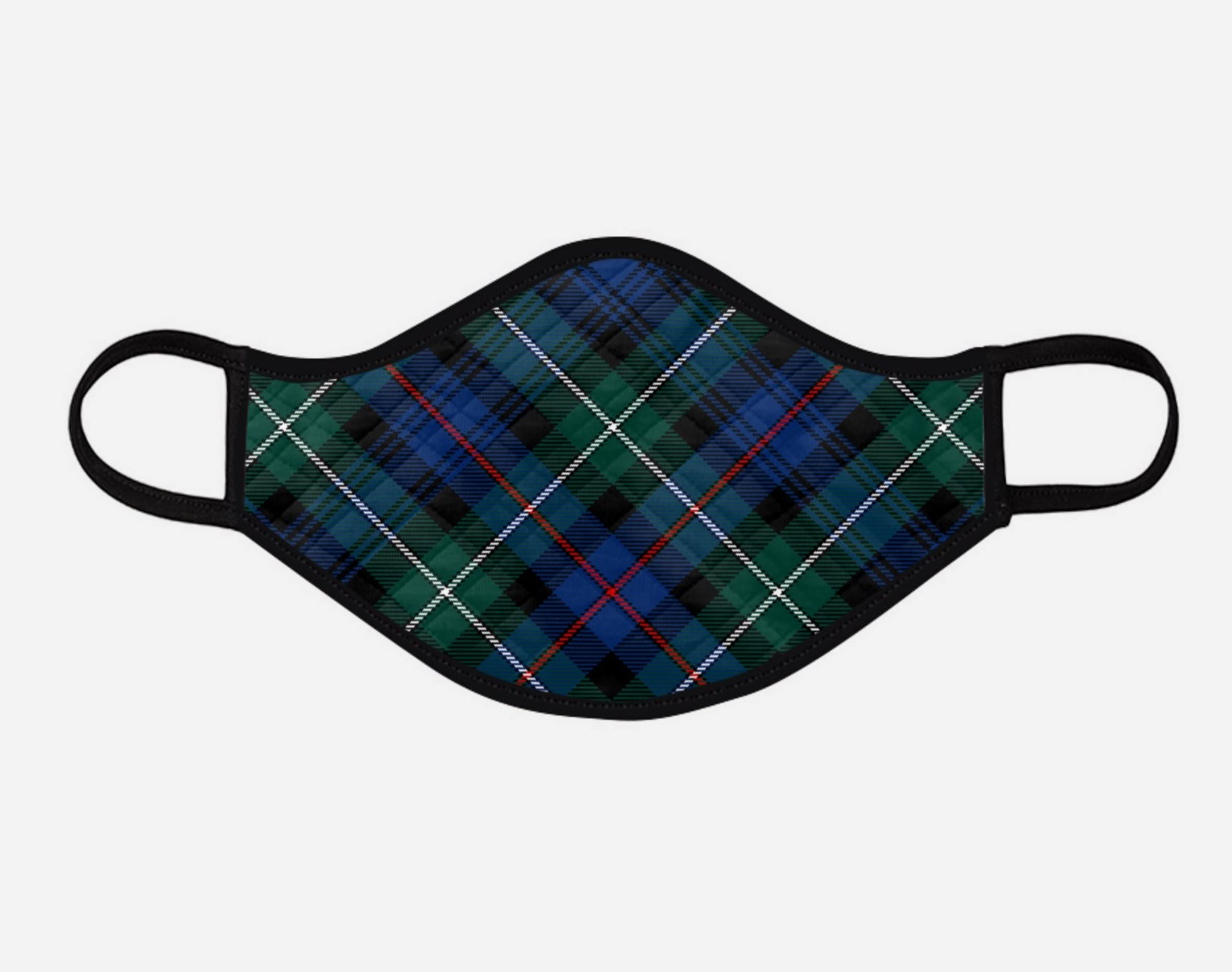 Mackenzie Tartan Custom Facemask - Large - by Steven Patrick Sim - the Tartan Artisan - Scotland Arbroath Angus