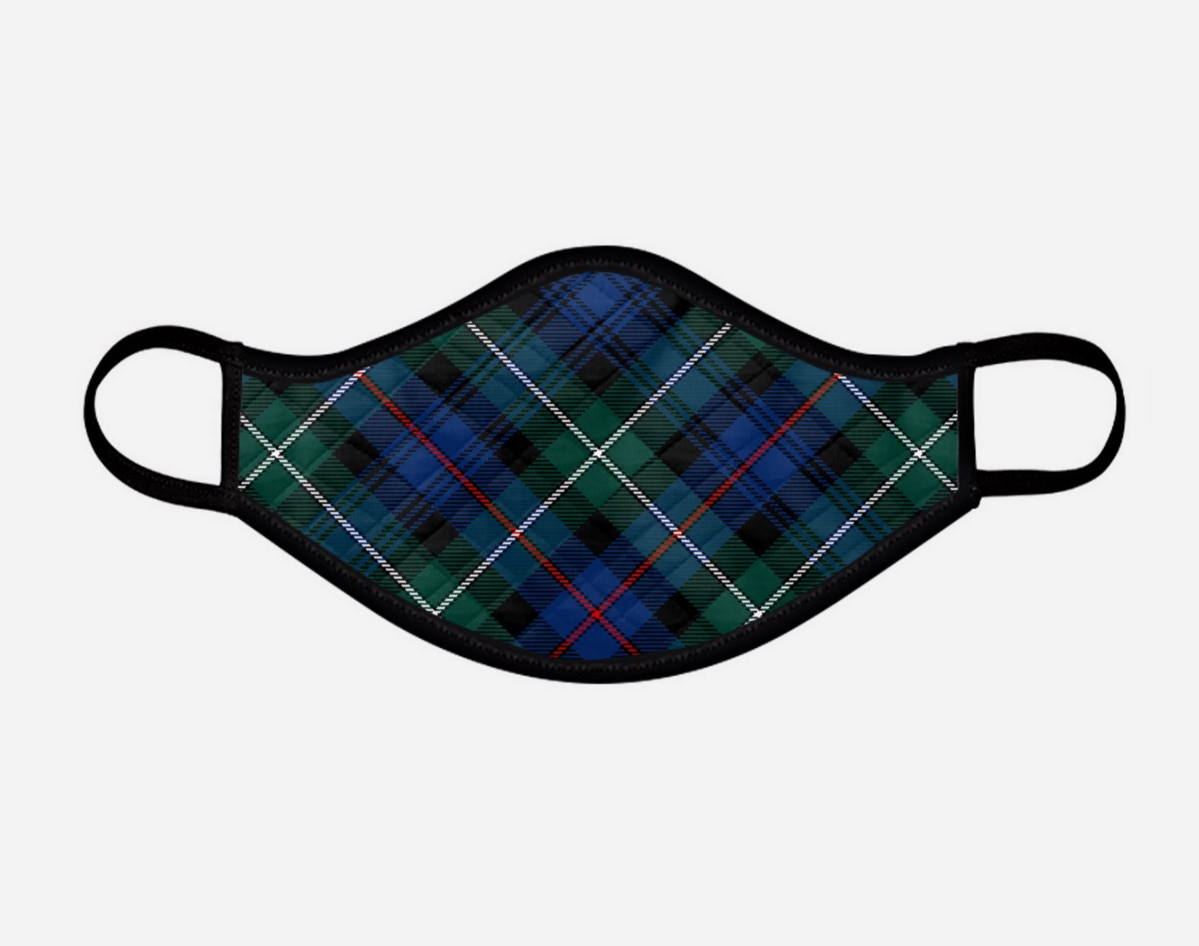Mackenzie Tartan Custom Facemask - Medium - by Steven Patrick Sim - the Tartan Artisan - Scotland Arbroath Angus