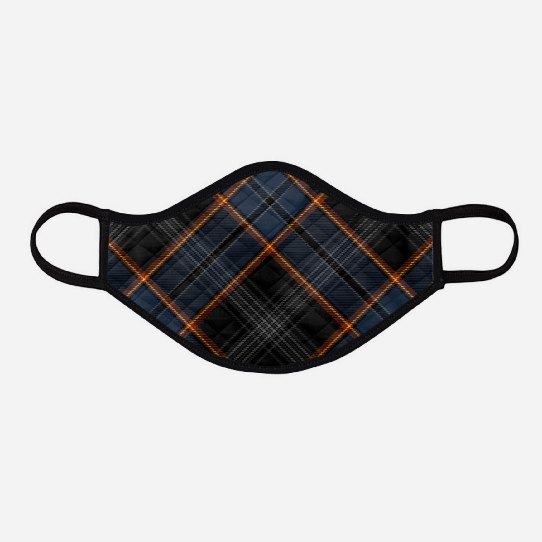 North Sea Oil Tartan Face Mask Covering by Steven Patrick Sim the Tartan Artisan