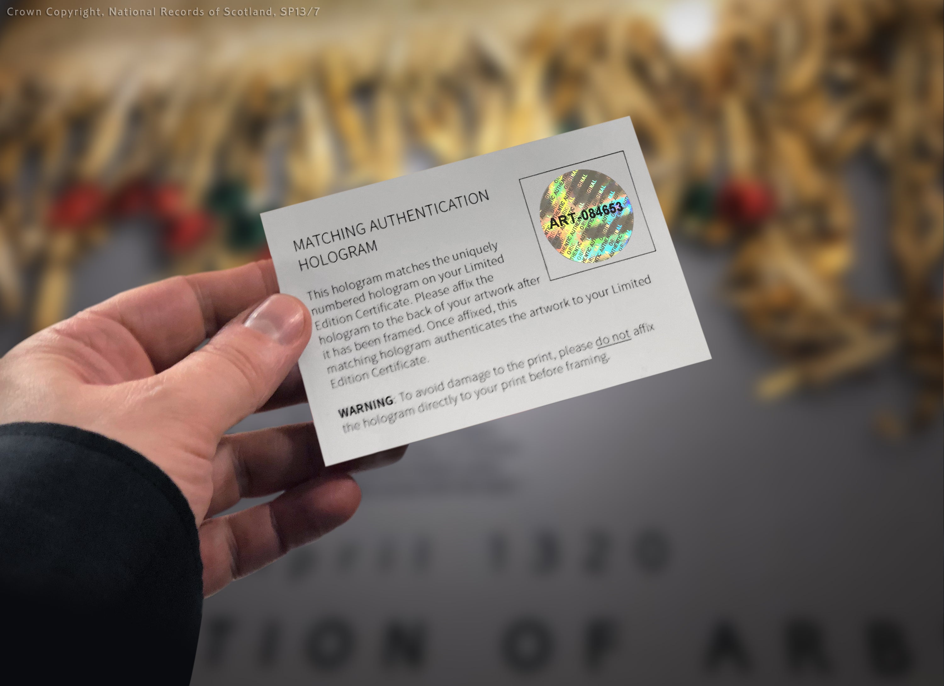 The DECLARATION OF ARBROATH - metallic Pewter print editions - shining like gold leaf