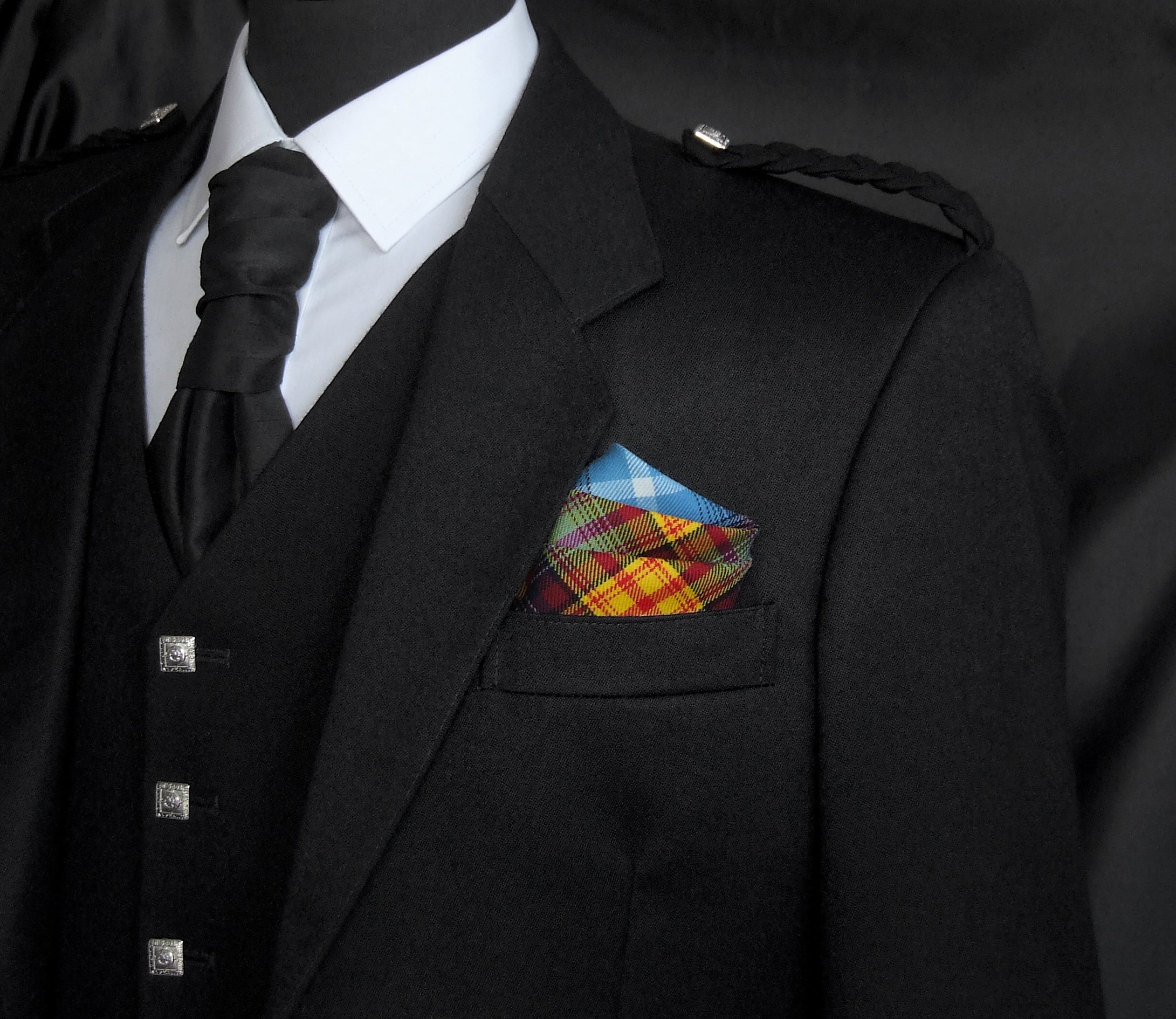 Declaration of Arbroath tartan designer pocket square