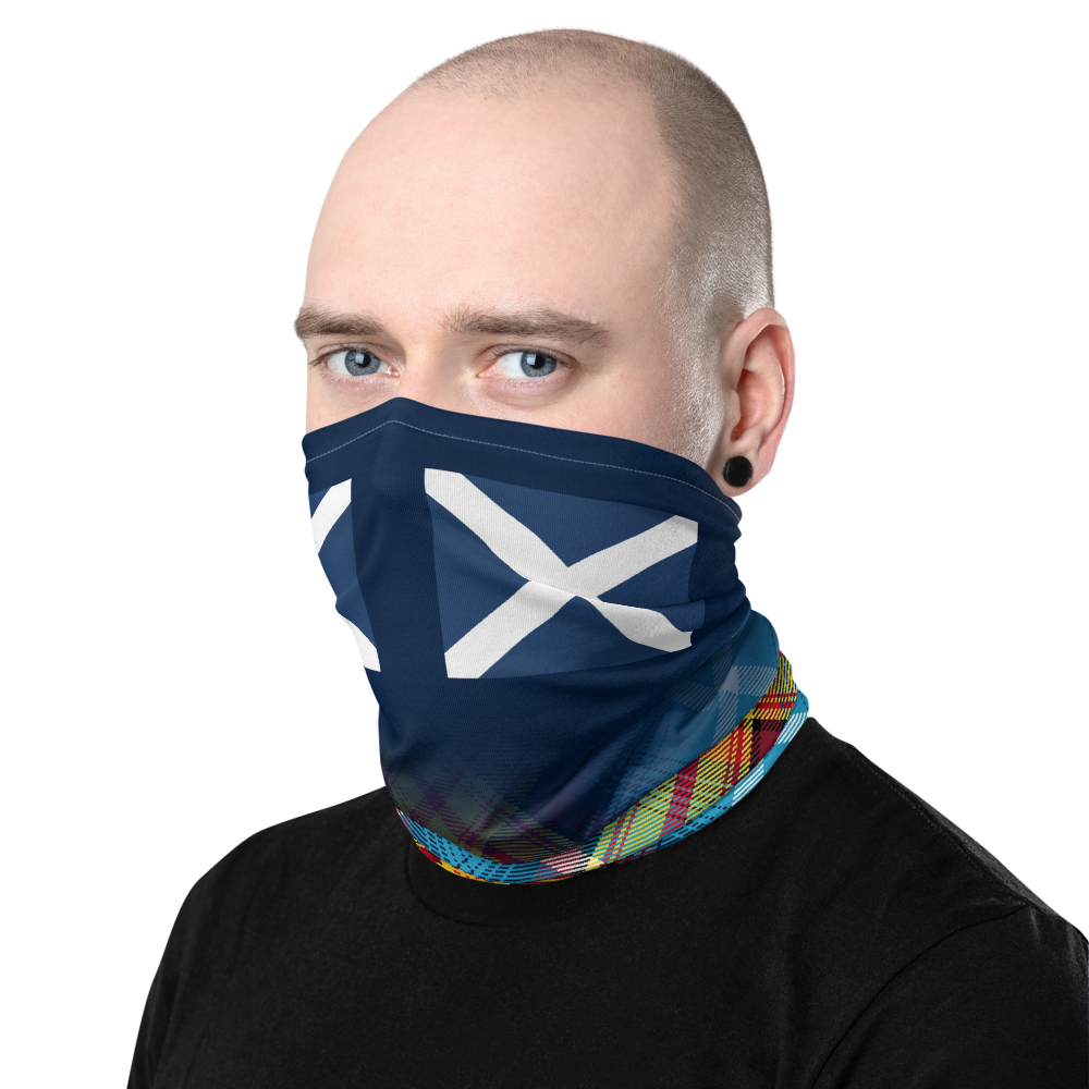Saltire Declaration of Scottish Independence tartan Neck Gaiter 8