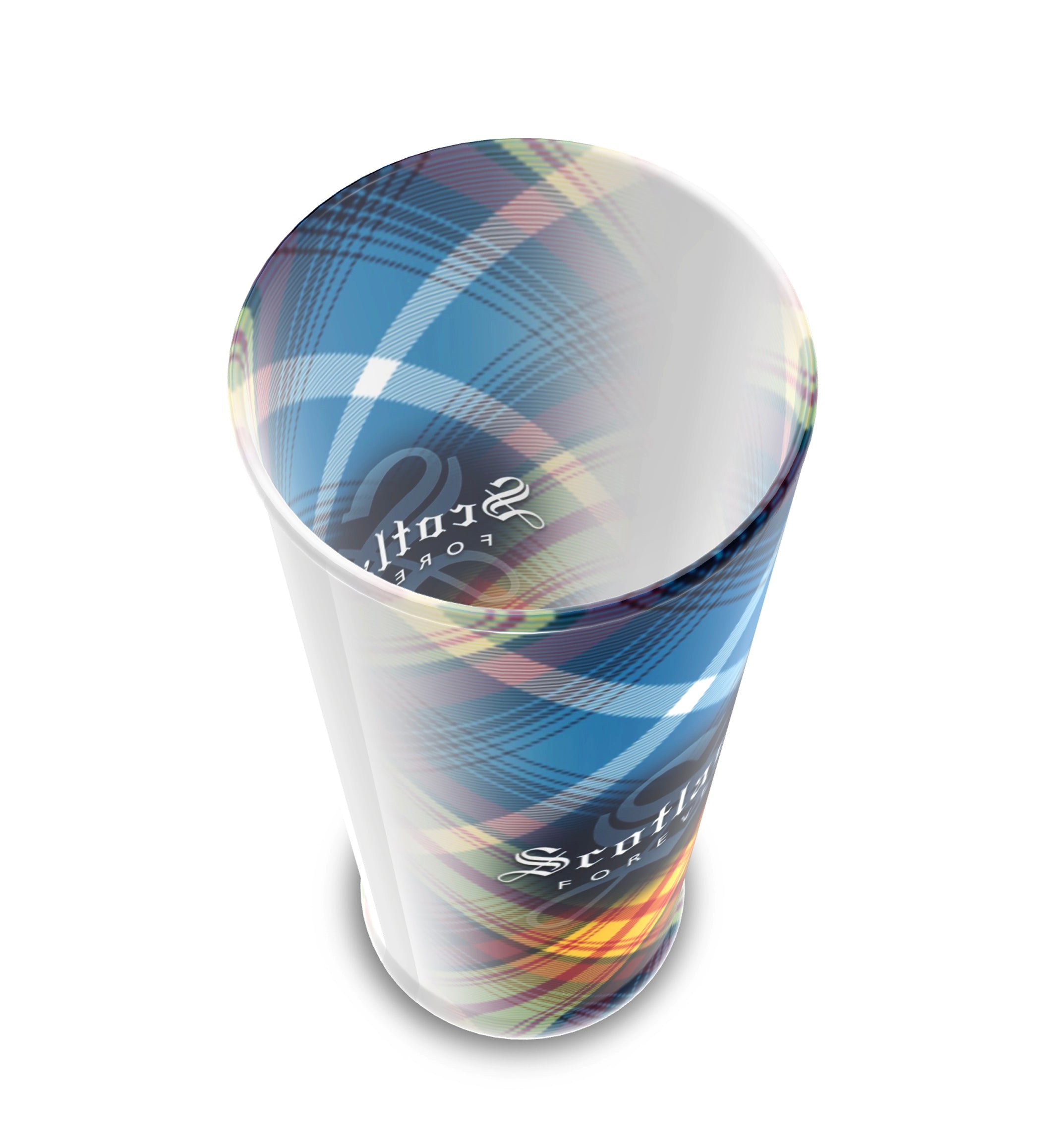 Scotland Forever - Declaration Tartan - Glossy Beer Glass - Celebrating Scotland Forever!