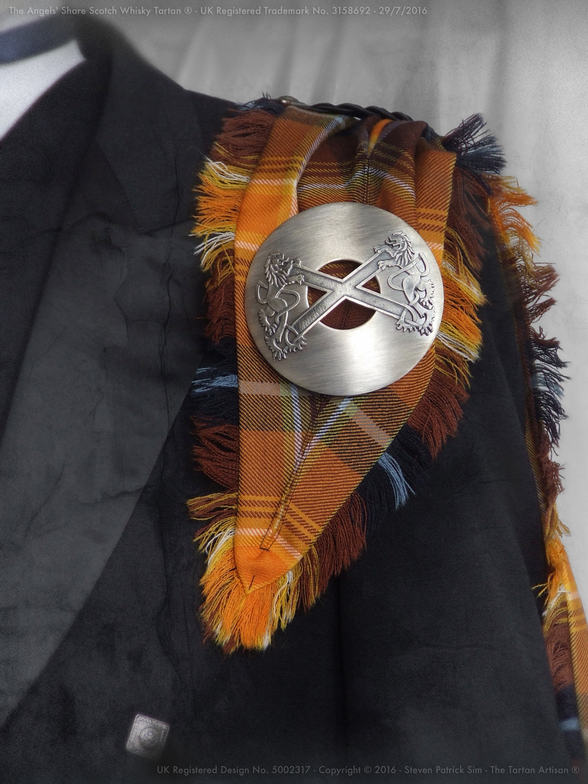 The Angels' Share Scotch Whisky Tartan® ~ Medium Weight Fringed Plaid