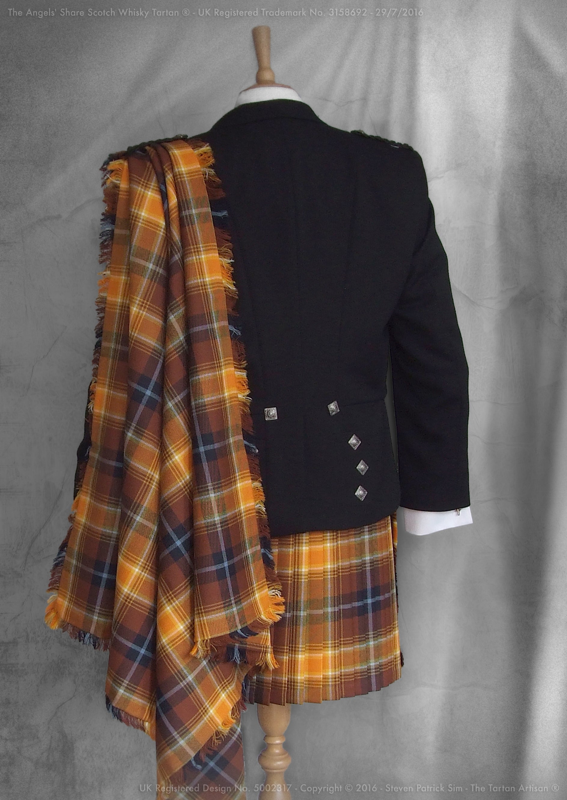 The Angels' Share Scotch Whisky Tartan® ~ Medium Weight Fringed Plaid