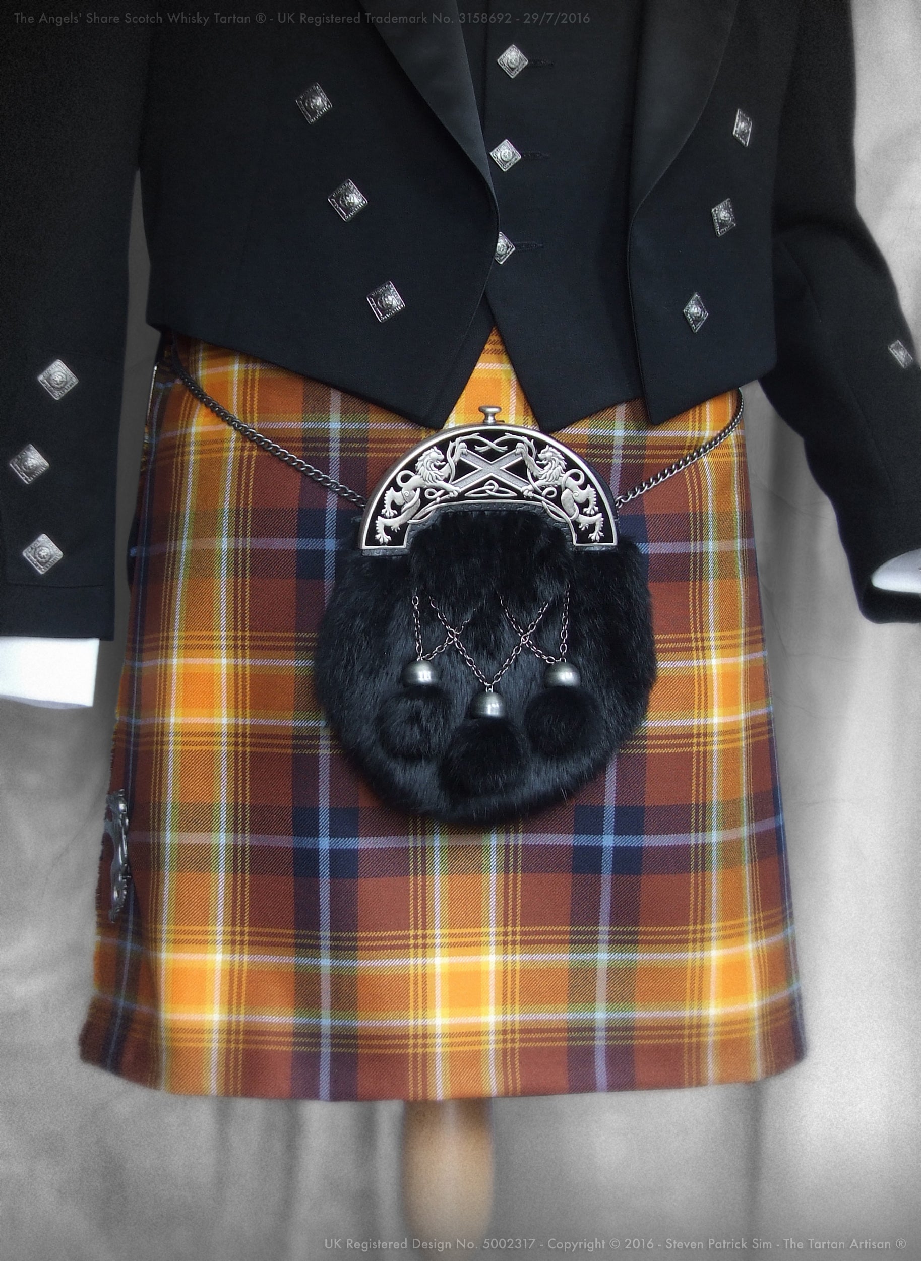 The Angels' Share Scotch Whisky Tartan Kilt Sporran and Jacket