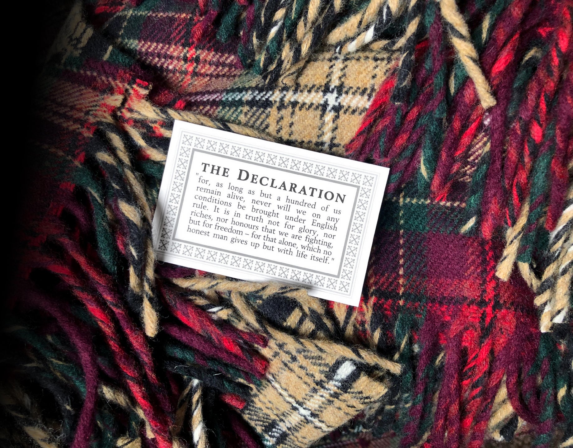 Declaration of Arbroath 7th Centennial Anniversary Merino Wool Scarf
