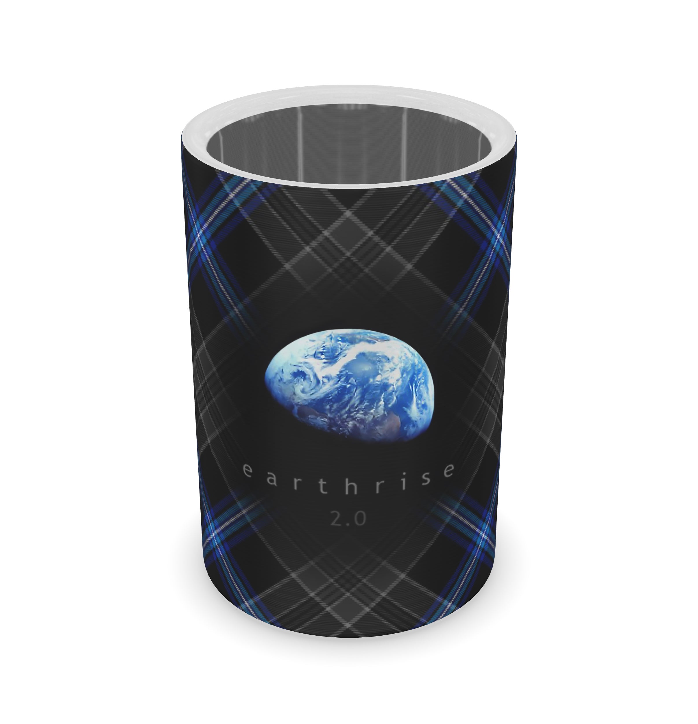 Earthrise 2.0 - Photo & Tartan Wine Bottle Cooler - 1