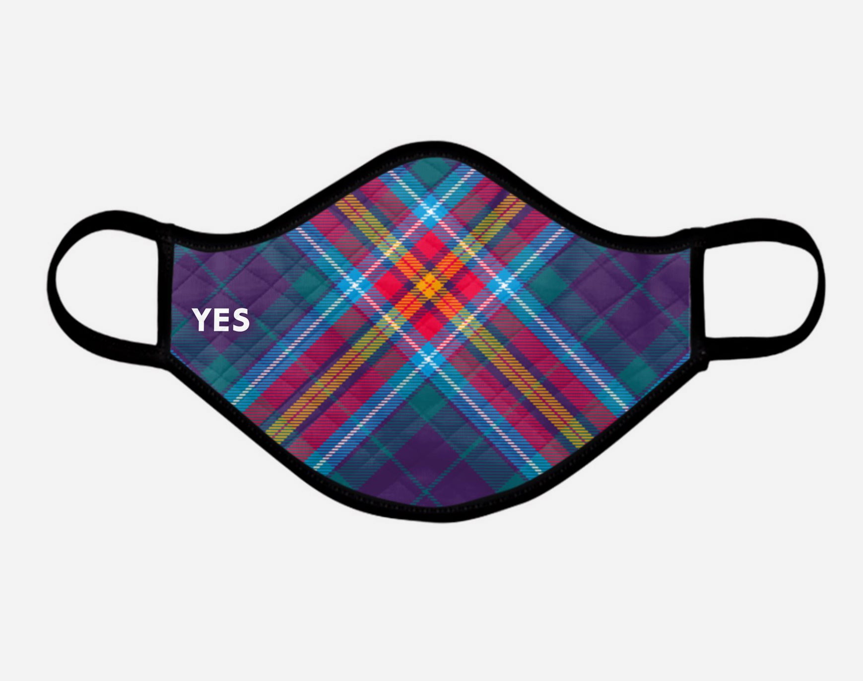The YES IT'S TIME - Alba Gu Brath - Pro EU - European Union Scots Scottish Scotland - Nicola Sturgeon - Face Mask - face covering small - exclusively produced by Steven Patrick Sim the Tartan Artisan - Stevie Tartan Guy - featuring the Saltire - Extra Large