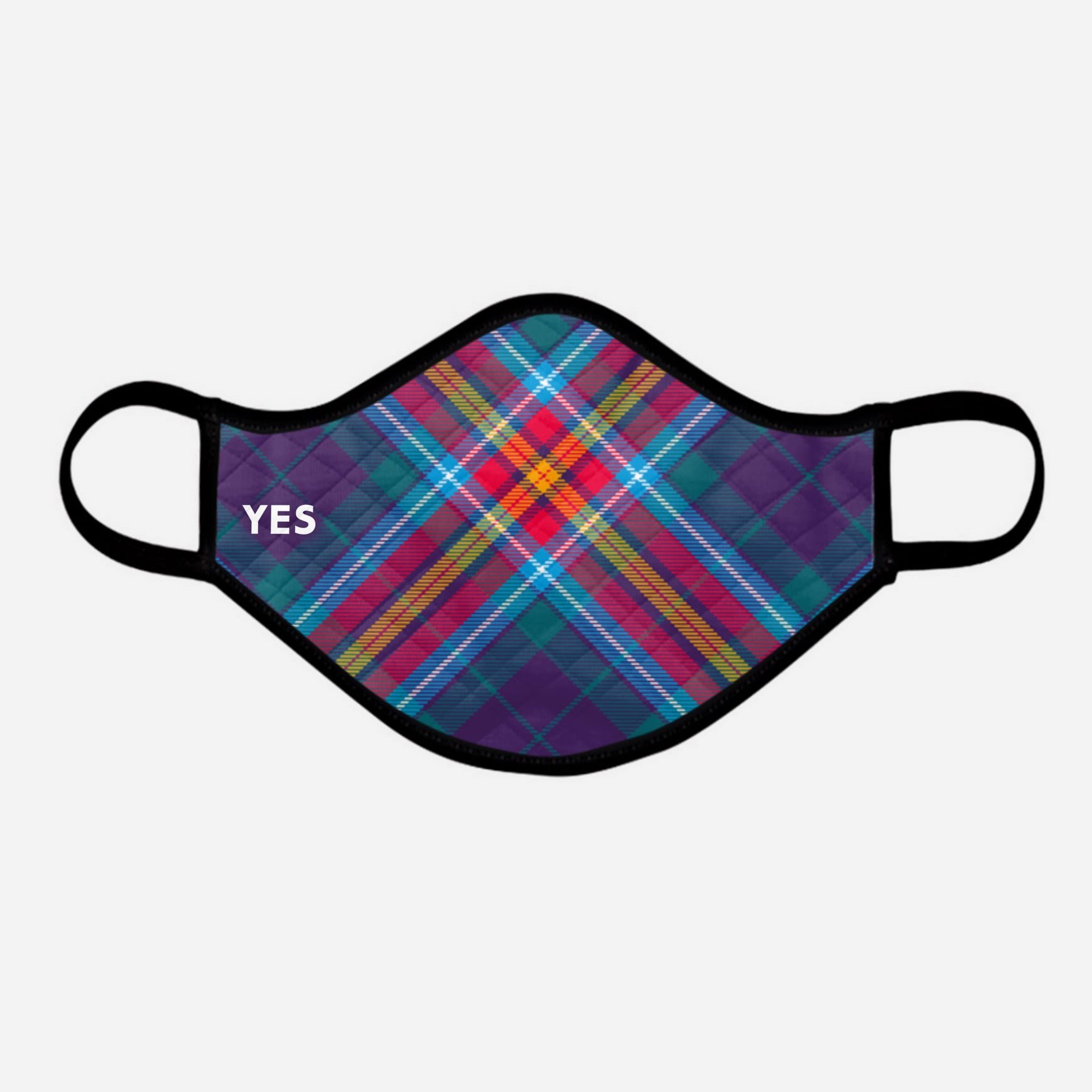 YES IT'S TIME - Alba Gu Brath - Pro EU - European Union Contoured Tartan - Scottish Saltire - Face Mask - extra large