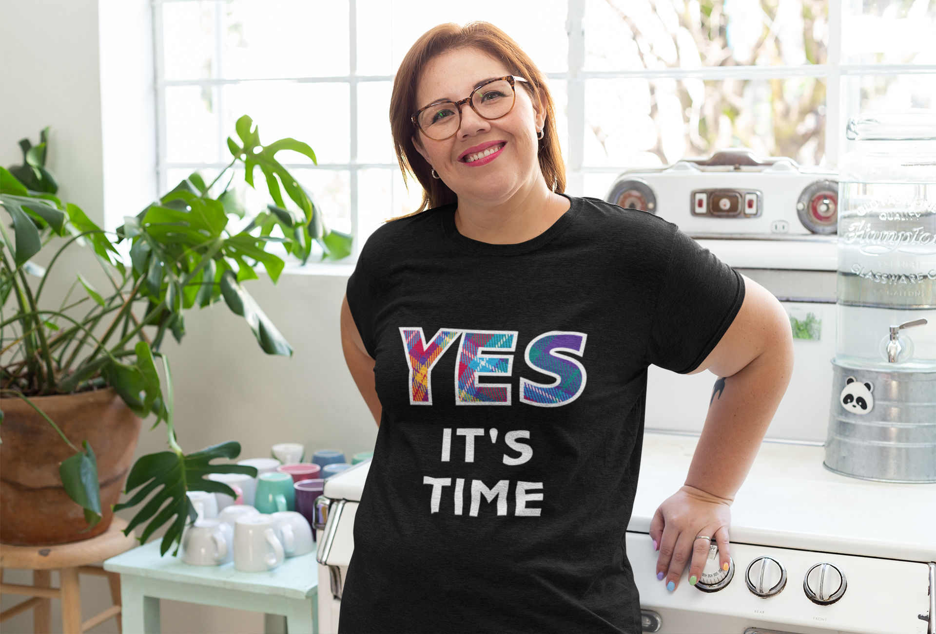 Scottish Independence YES tartan T-shirt