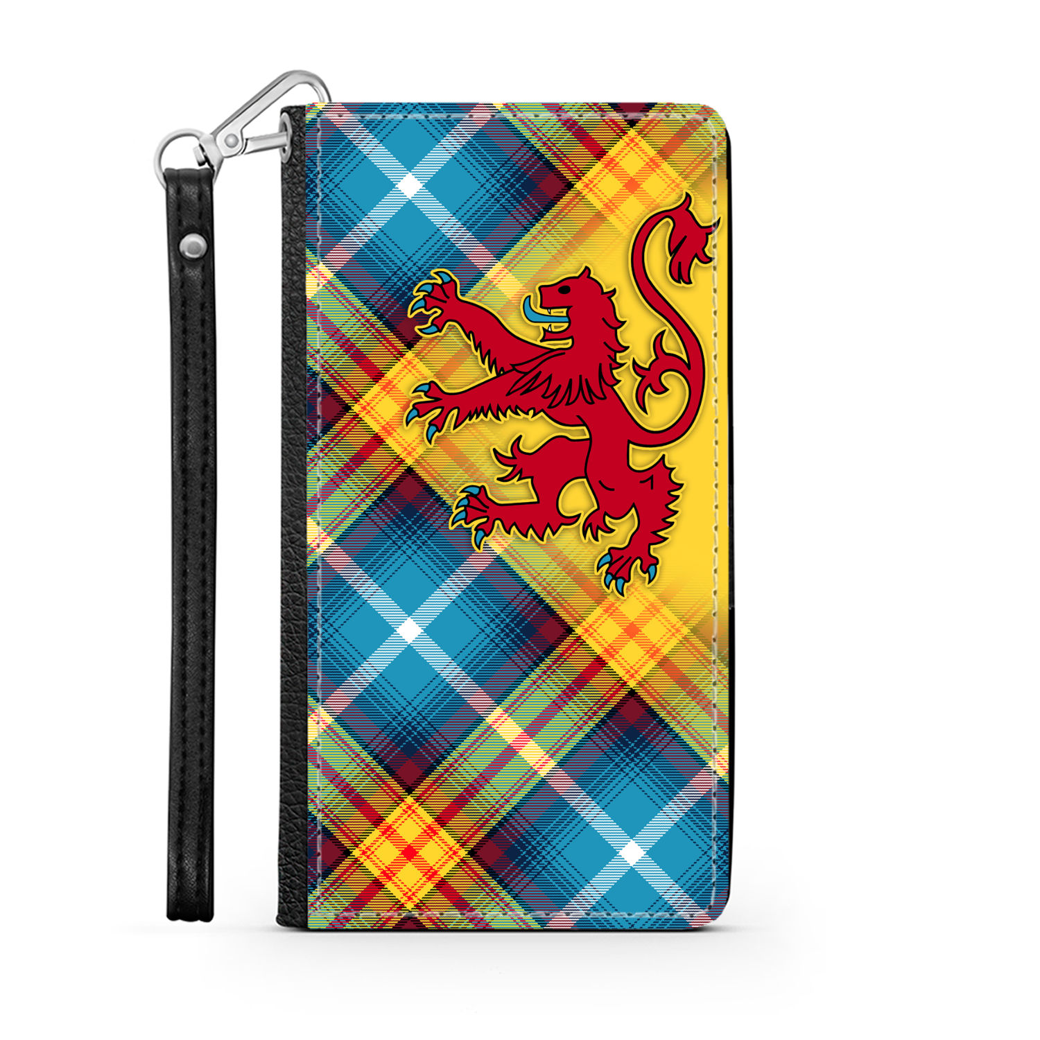 The DECLARATION Tartan ~ Faux Leather Wallet Phone Case with Lion Rampant