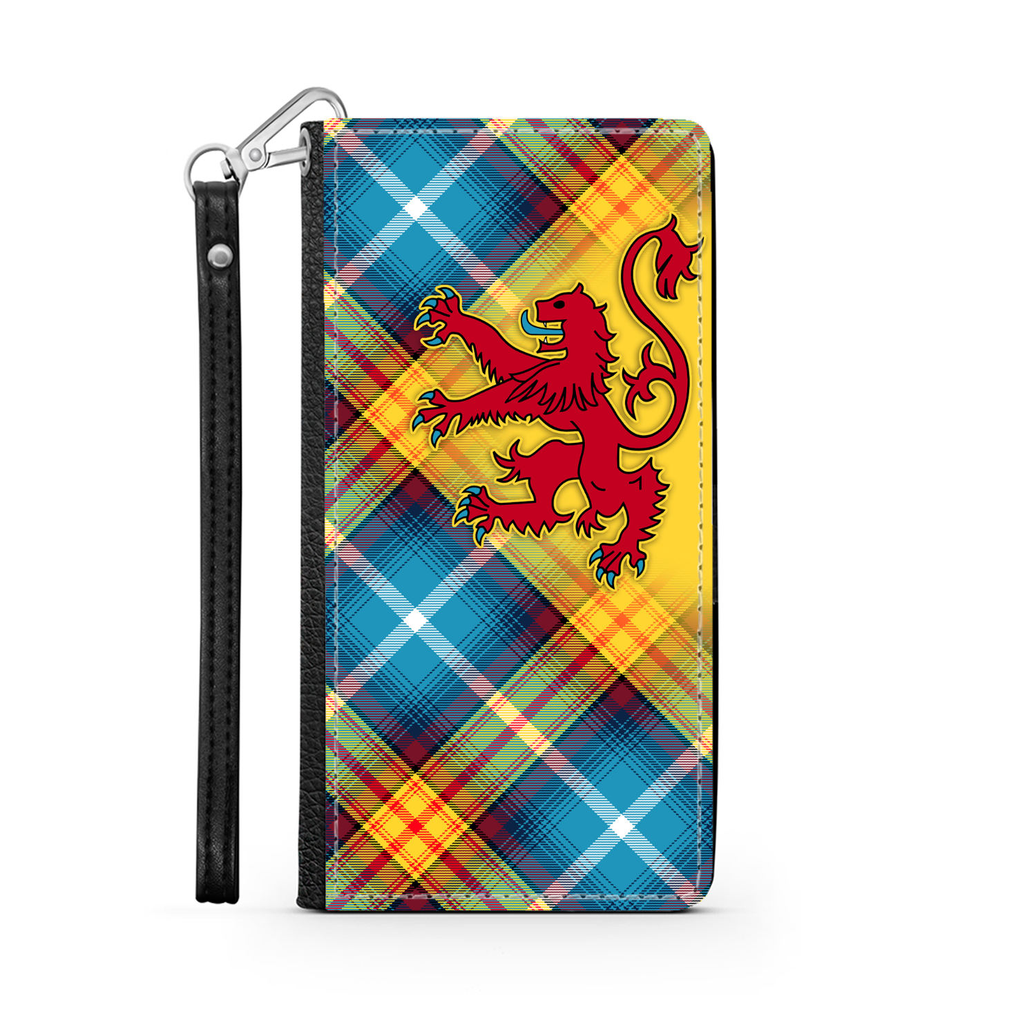 The DECLARATION Tartan ~ Faux Leather Wallet Phone Case with Lion Rampant