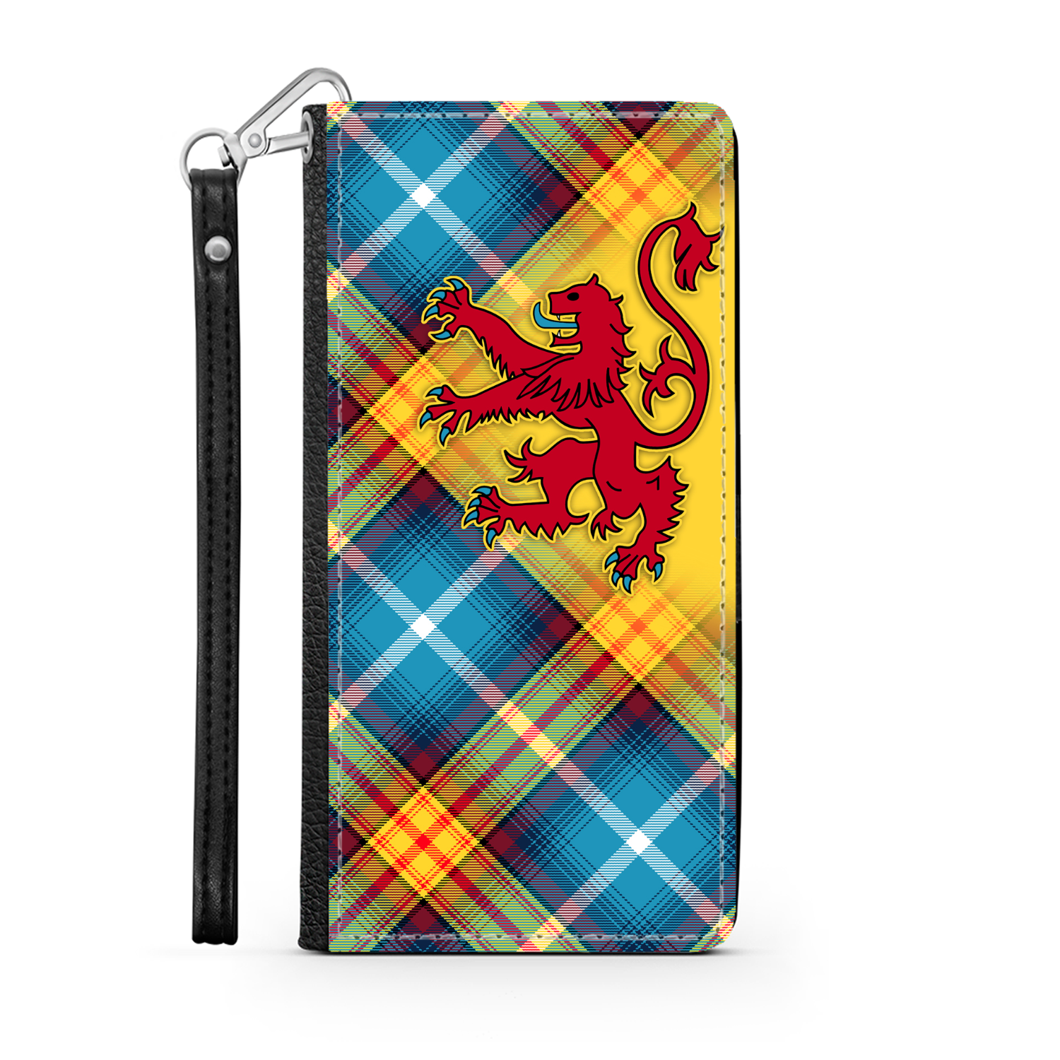 The DECLARATION Tartan ~ Faux Leather Wallet Phone Case with Lion Rampant