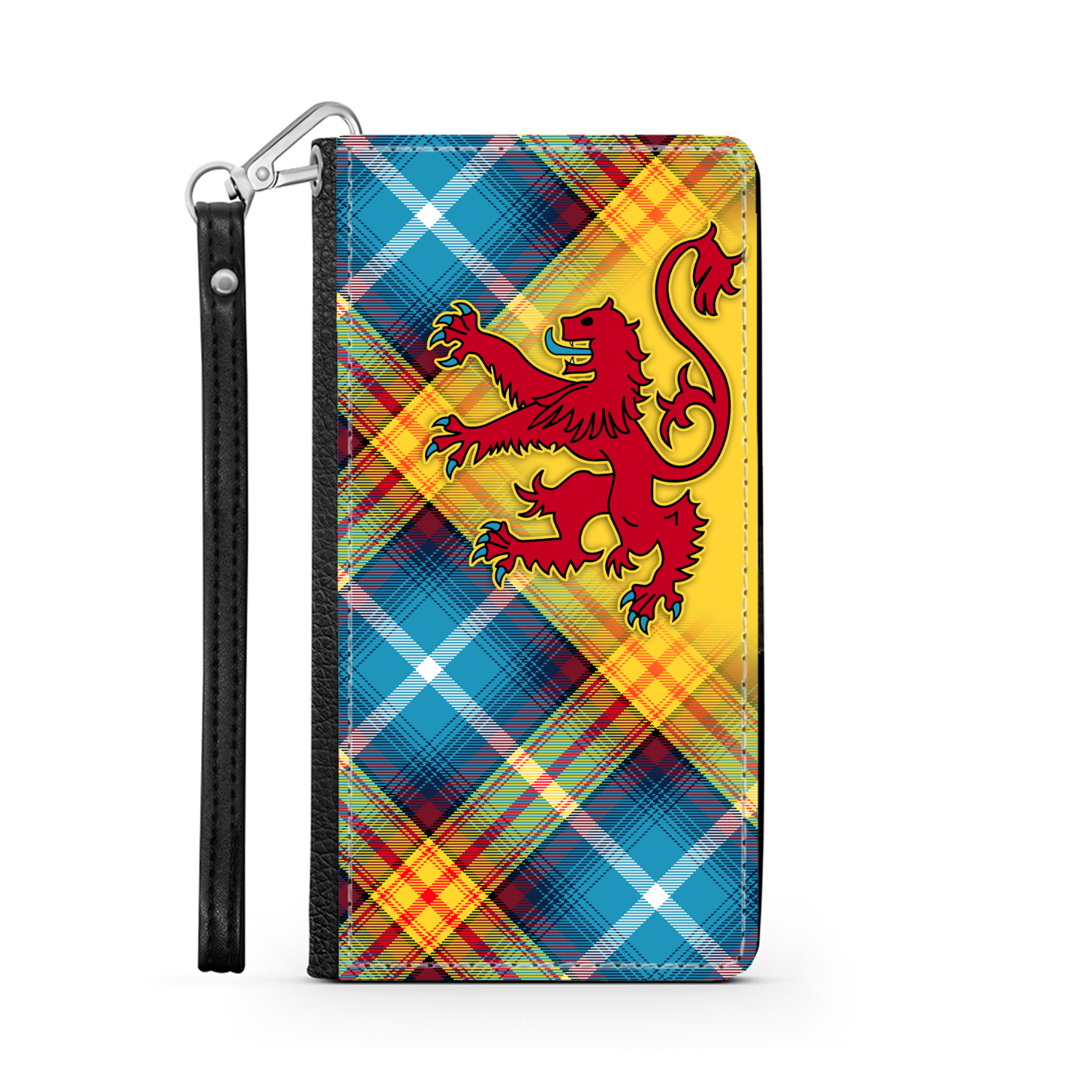 The DECLARATION Tartan ~ Faux Leather Wallet Phone Case with Lion Rampant
