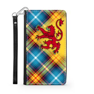 The DECLARATION Tartan ~ Faux Leather Wallet Phone Case with Lion Rampant