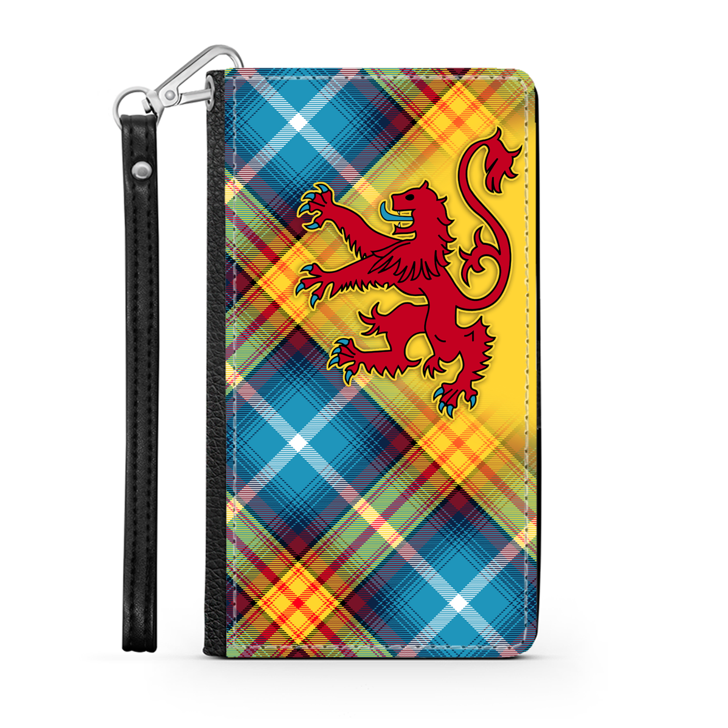 The DECLARATION Tartan ~ Faux Leather Wallet Phone Case with Lion Rampant