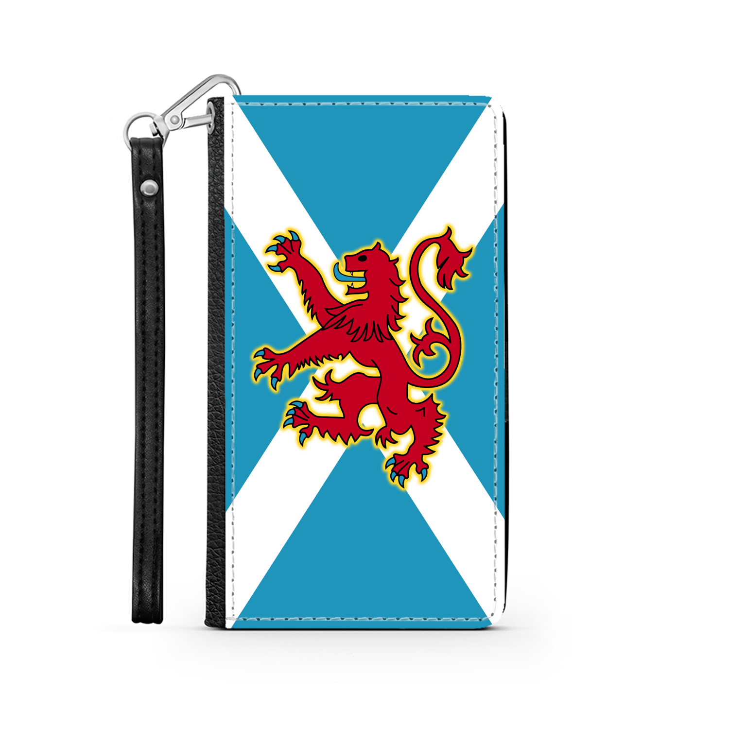 Ancient Azure Scottish Saltire & Lion Rampant ~ Wallet Phone Case