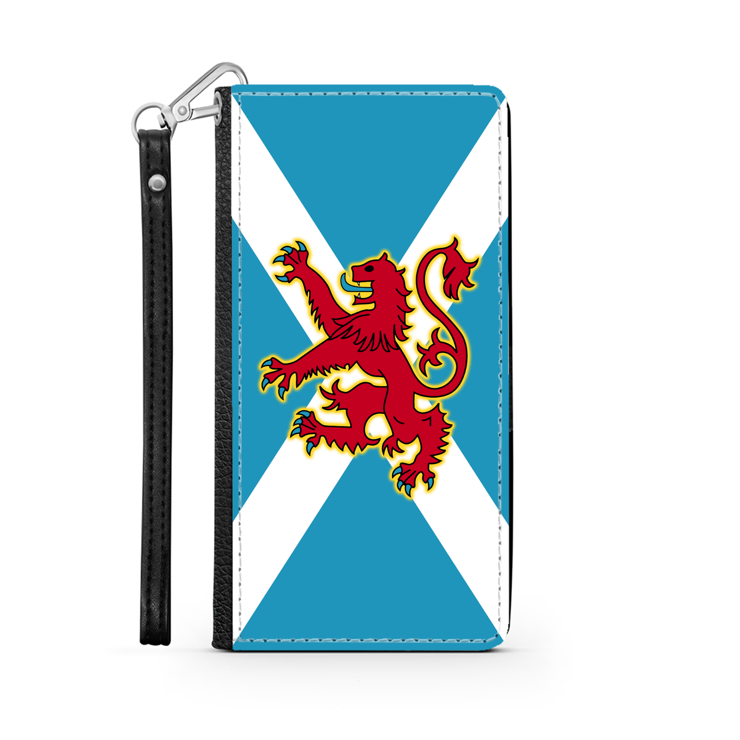 Ancient Azure Scottish Saltire & Lion Rampant ~ Wallet Phone Case
