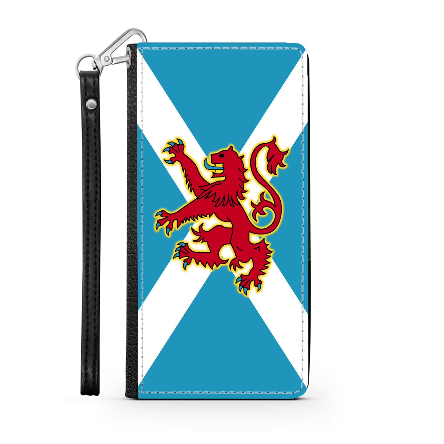Ancient Azure Scottish Saltire & Lion Rampant ~ Wallet Phone Case