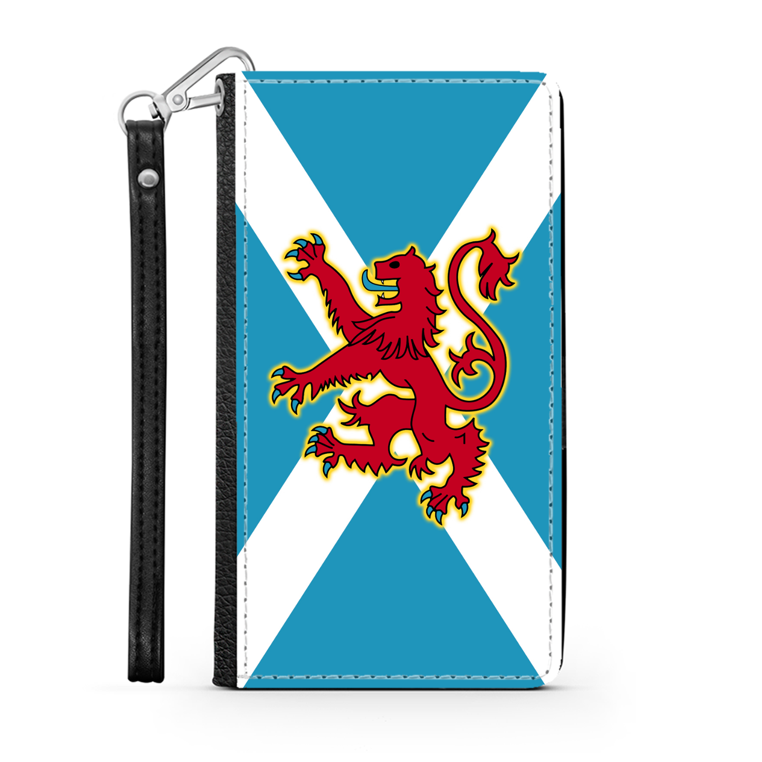 Ancient Azure Scottish Saltire & Lion Rampant ~ Wallet Phone Case