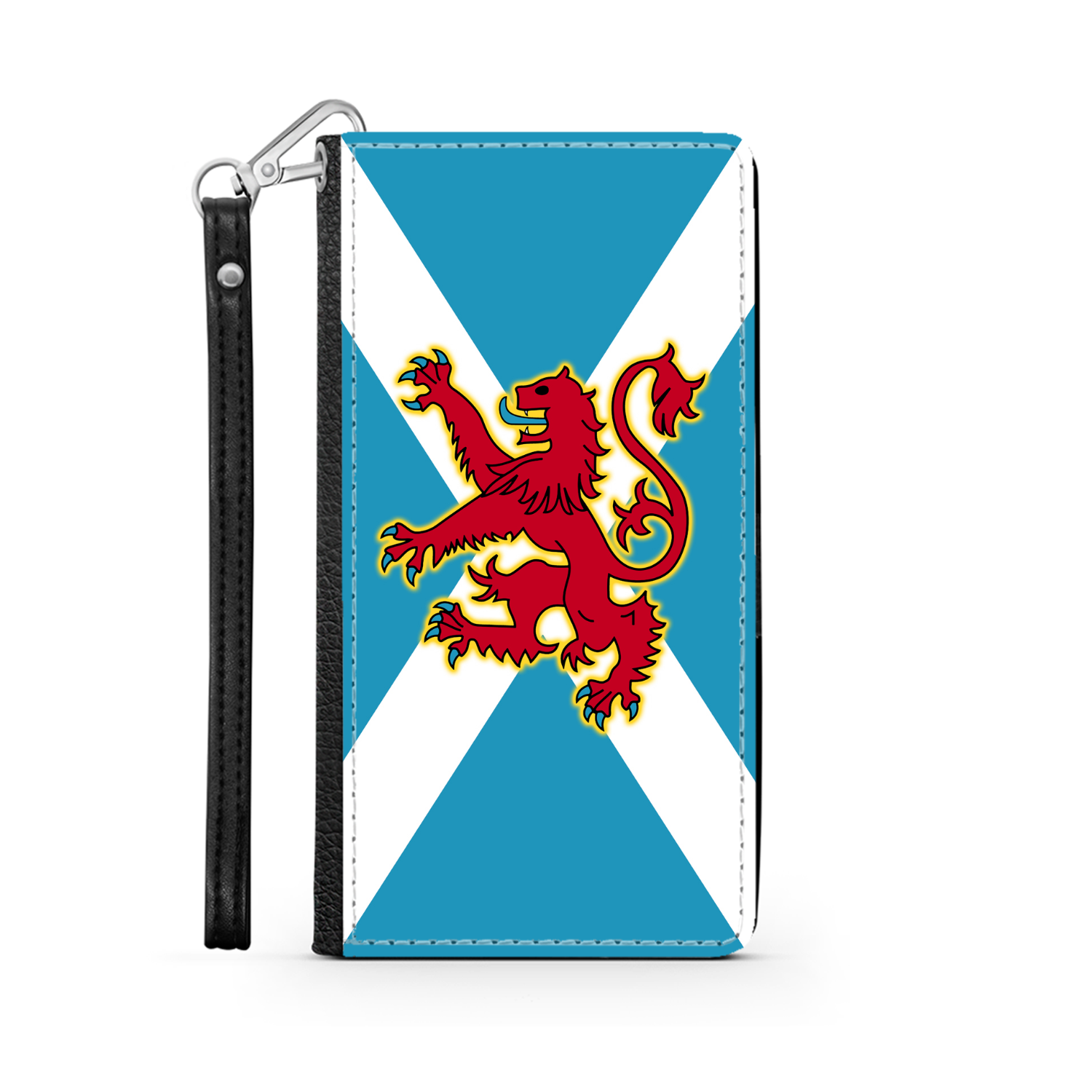 Ancient Azure Scottish Saltire & Lion Rampant ~ Wallet Phone Case