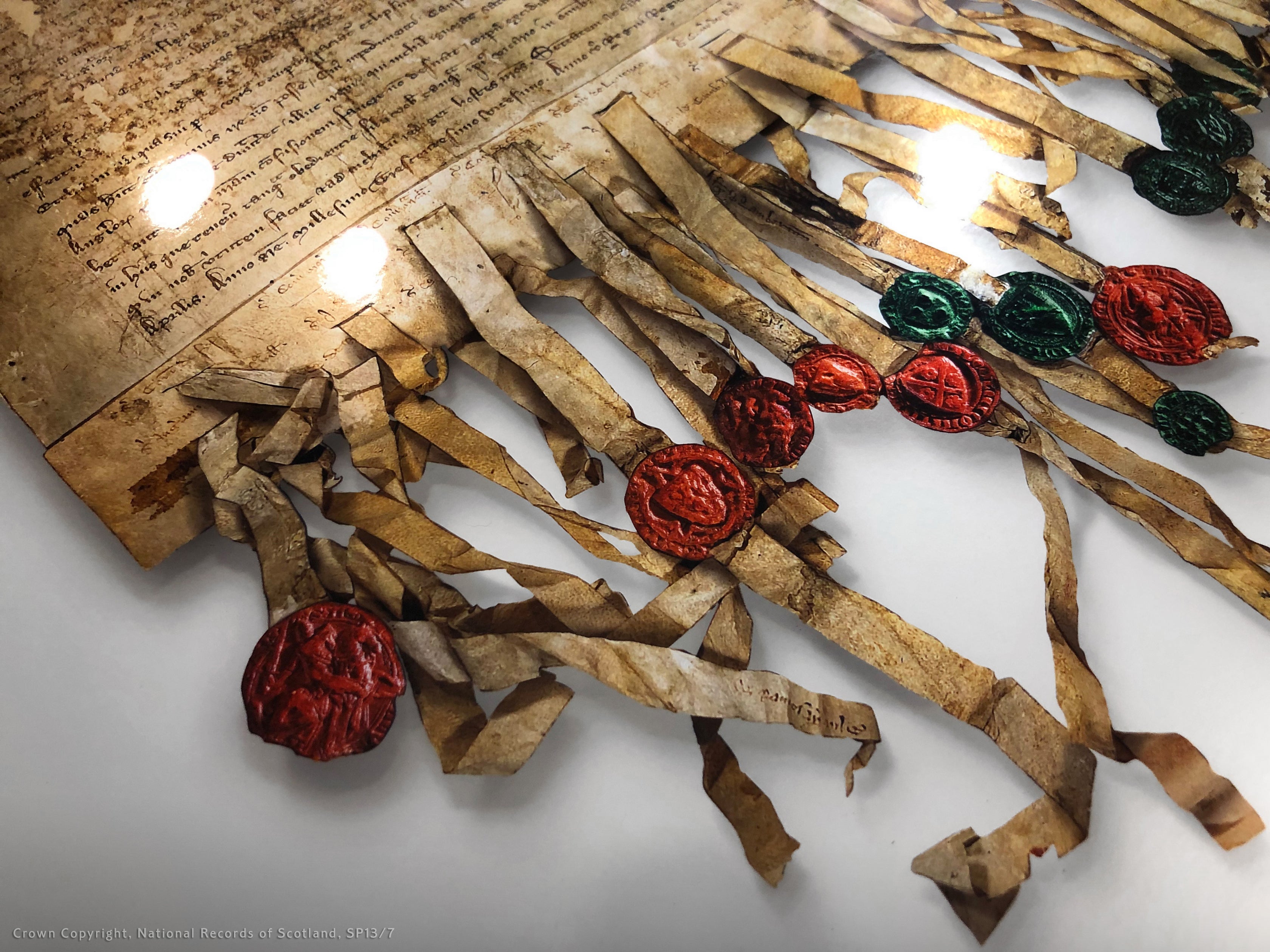 The DECLARATION OF ARBROATH - GOLD metallic print editions - Pearl - shining like gold leaf - bronze mount