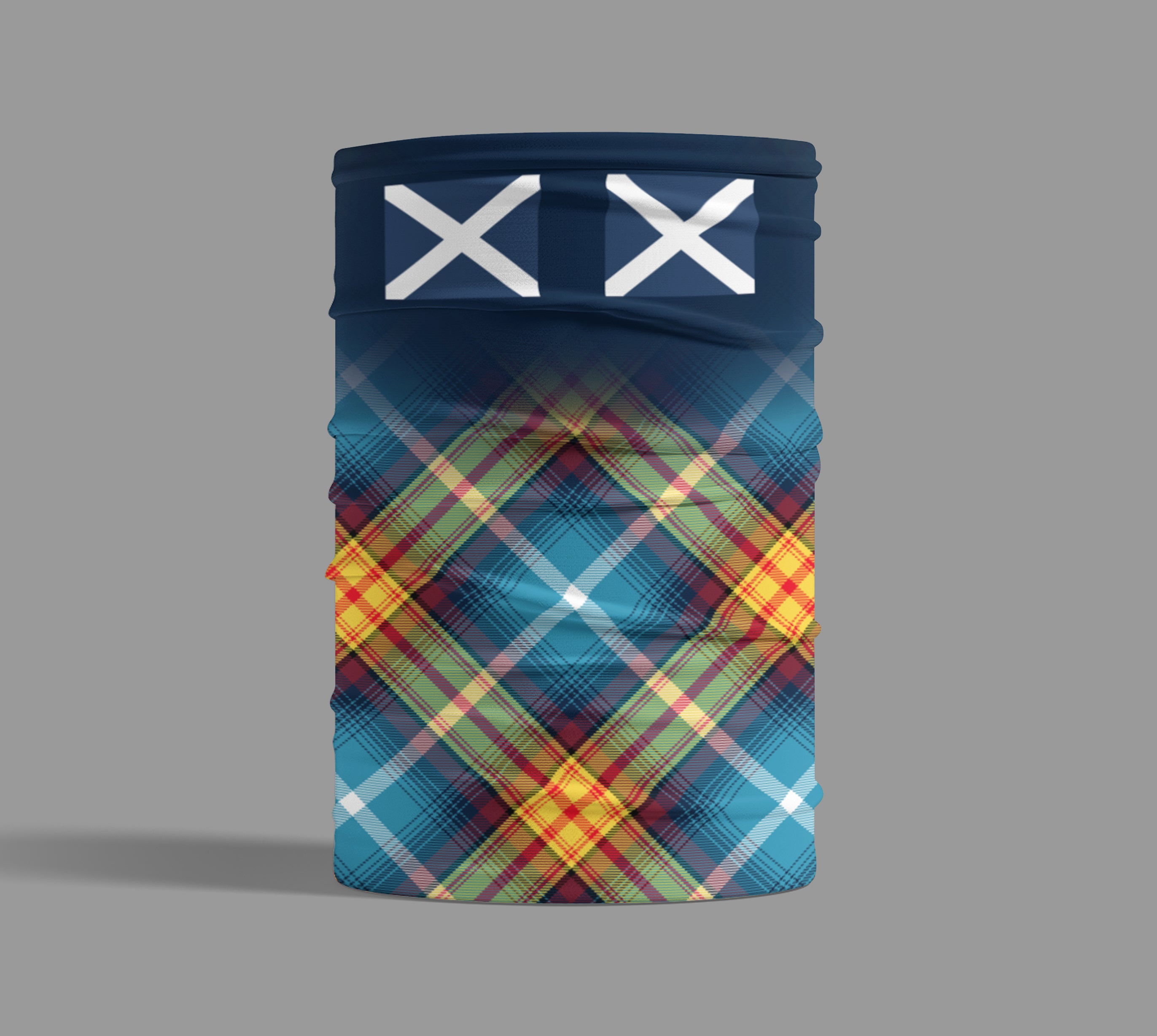 Navy Saltire & Lion Rampant Neck Gaiter Bandana Snood