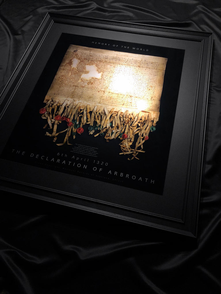 The DECLARATION OF ARBROATH - GOLD metallic print editions - Black Onyx... Now Available to order!
