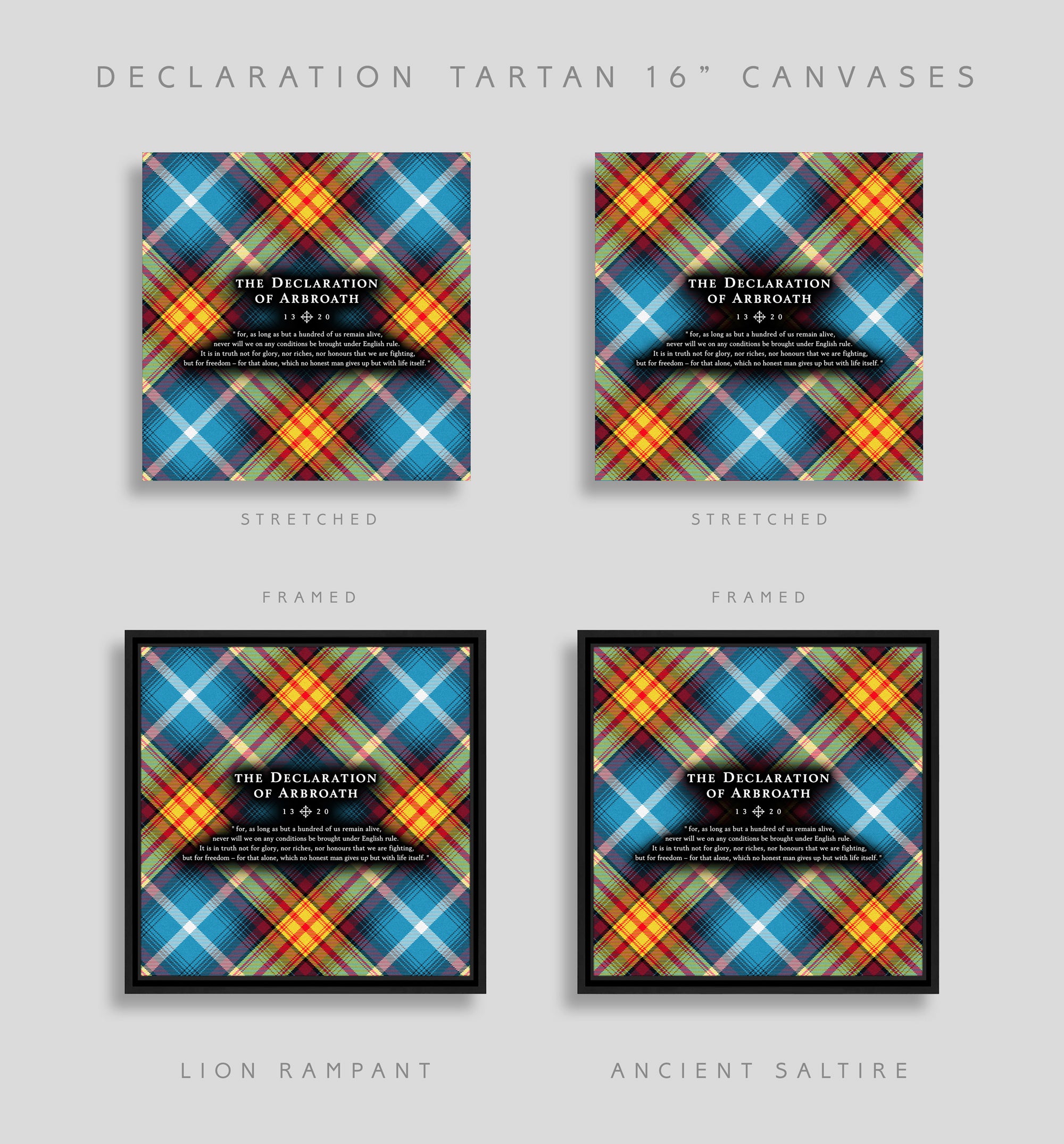 Declaration Tartan 16" Canvases