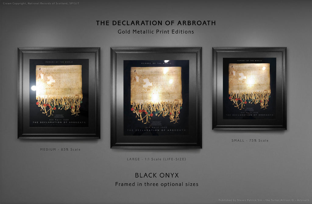 The Declaration of Arbroath GOLD METALLIC EDITIONS - BLACK ONYX