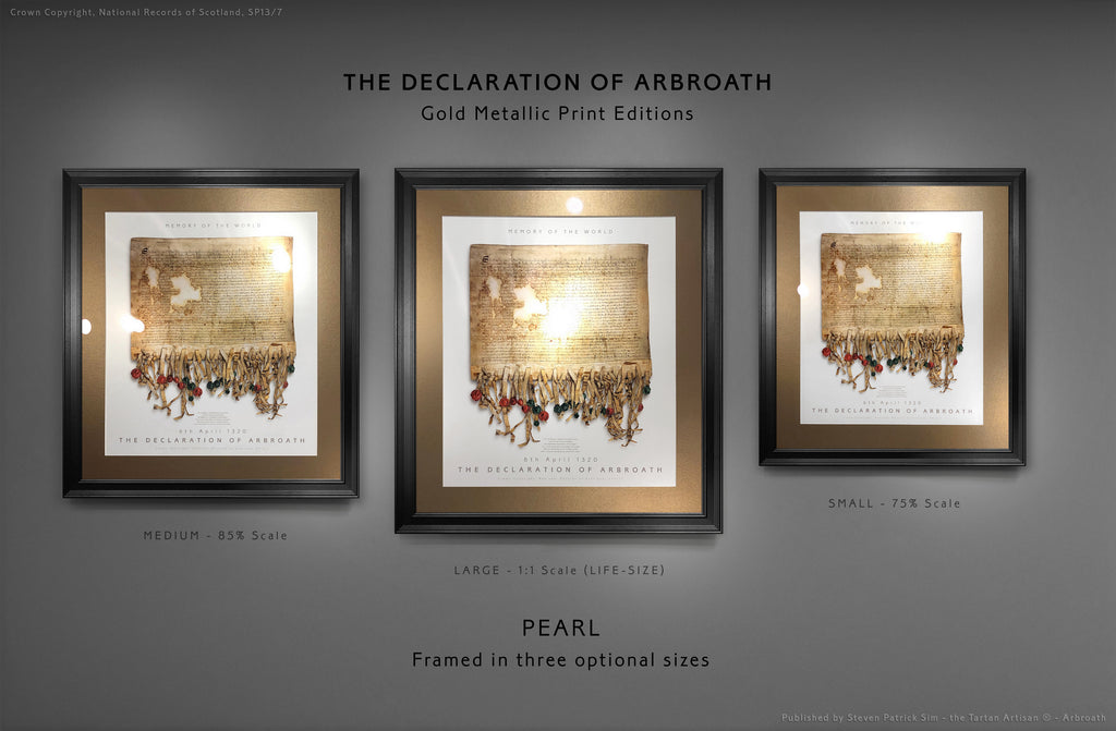 The Declaration of Arbroath GOLD METALLIC EDITIONS - PEARL
