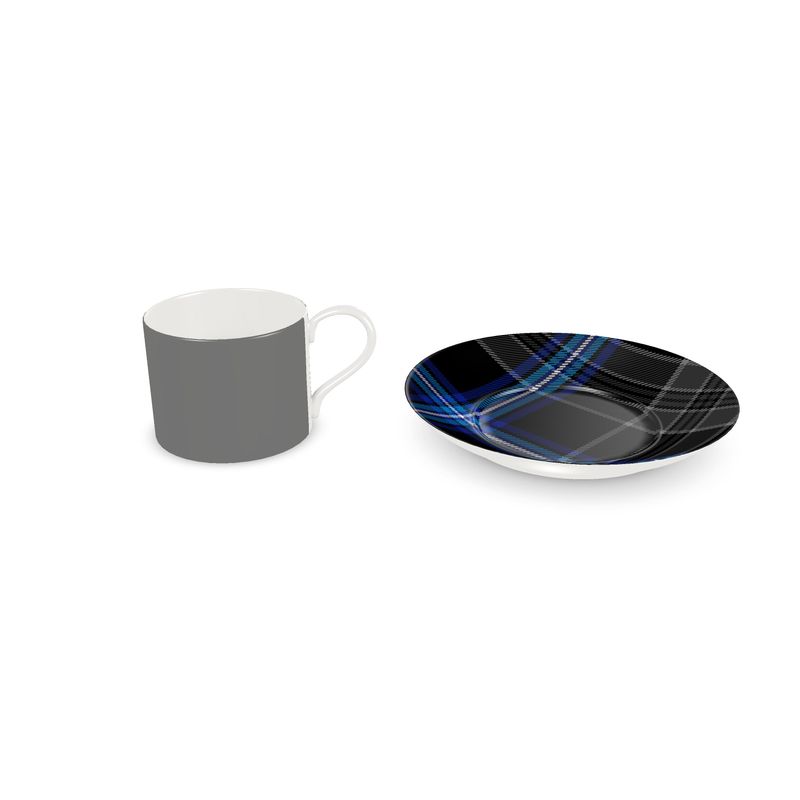 Earthrise Espresso Silver Cup & Saucer