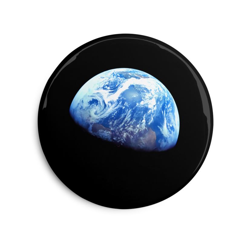 Earthrise Photo Fridge Magnet - Round