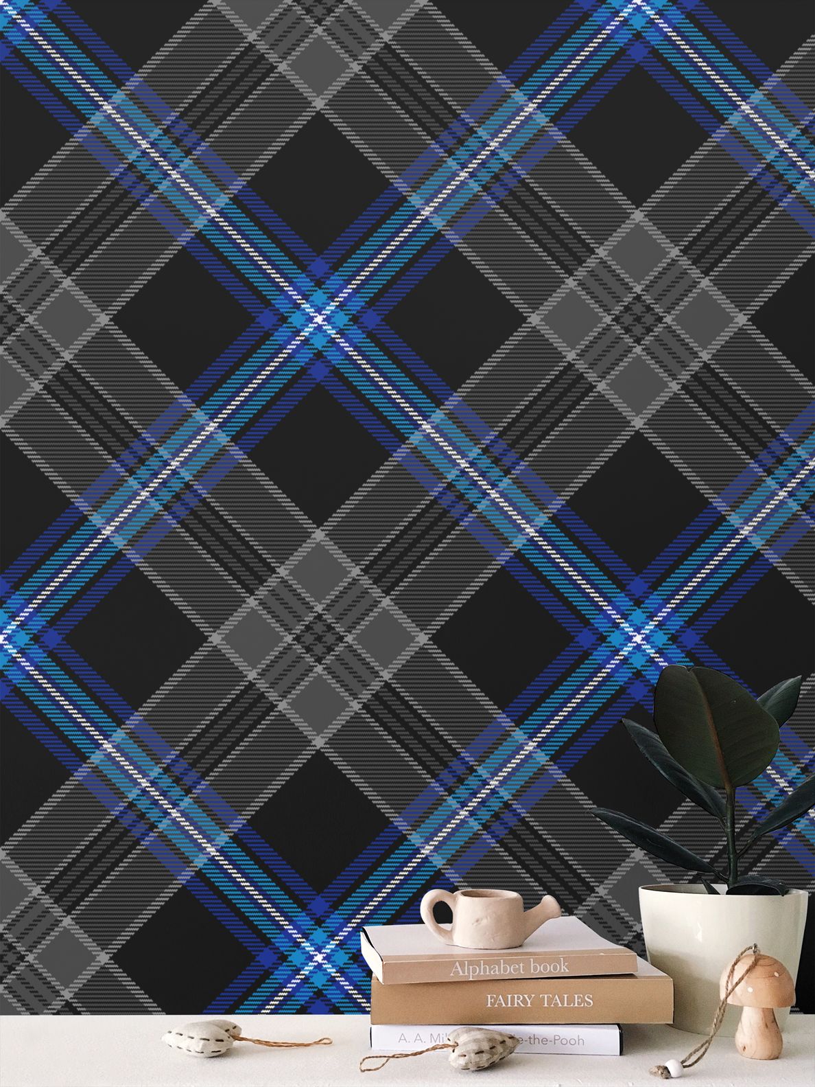 Earthrise Tartan Wallpaper - Diagonal