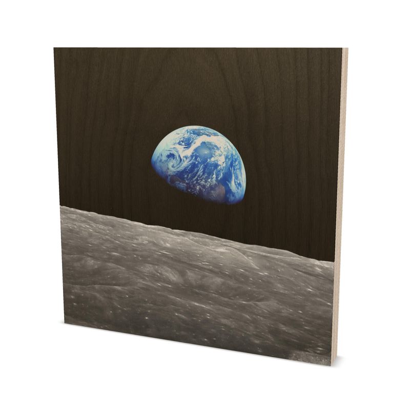 Earthrise Iconic Photo - Wood Print