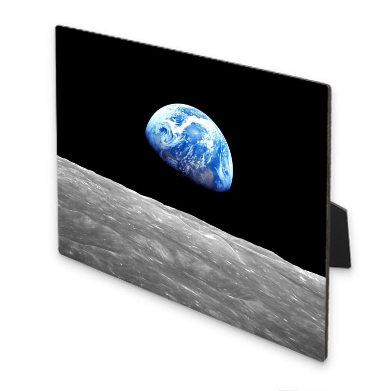Earthrise Iconic Photo - Wood Block