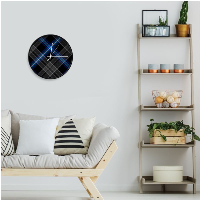 Earthrise 2.0 - Minimalistic Tartan Wall Clock