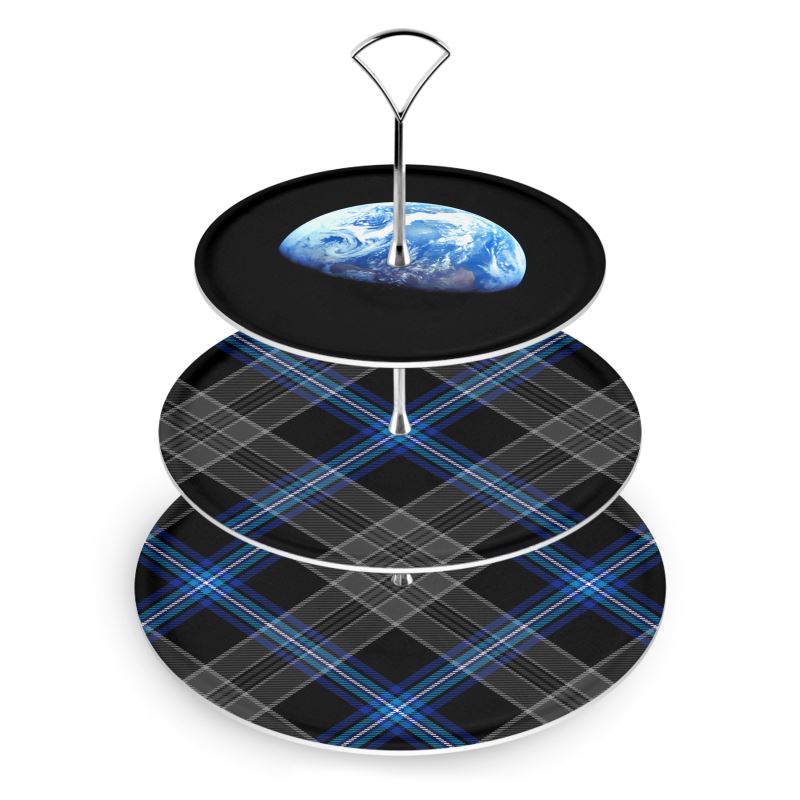 Earthrise 2.0 Tartan Cake Stand