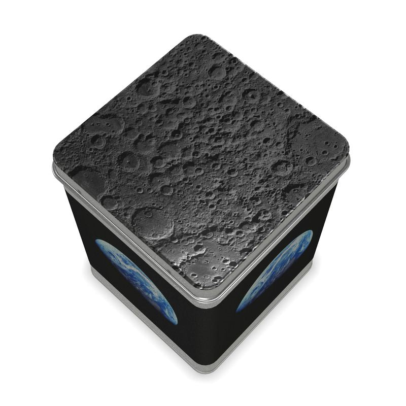 Earthrise 2.0 - Metal Tea Caddy with Craters