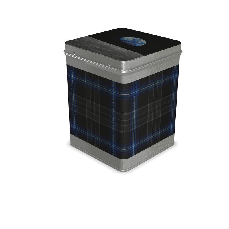 Earthrise 2.0 - Metal Tea Caddy with Tartan