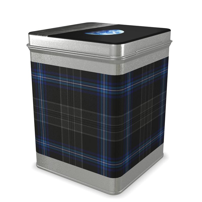 Earthrise 2.0 - Metal Tea Caddy with Tartan