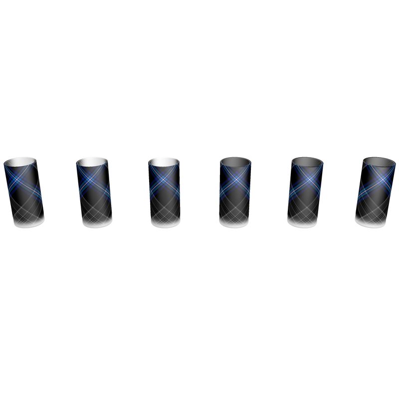 Earthrise 2.0 Tequila Shot Glasses - Light & Dark x 6