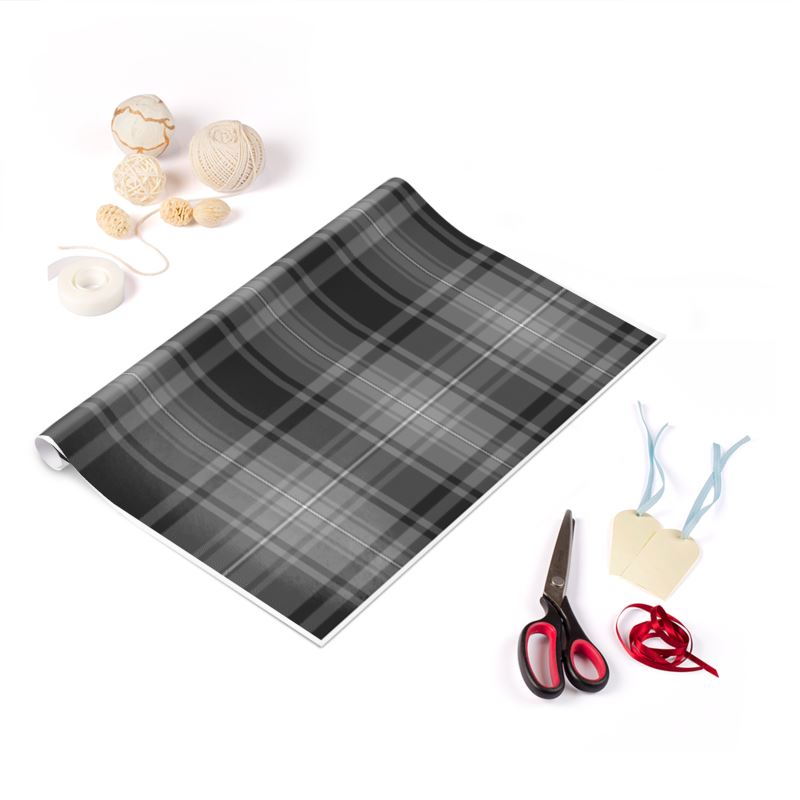 Titanium Tartan Gift Wrap