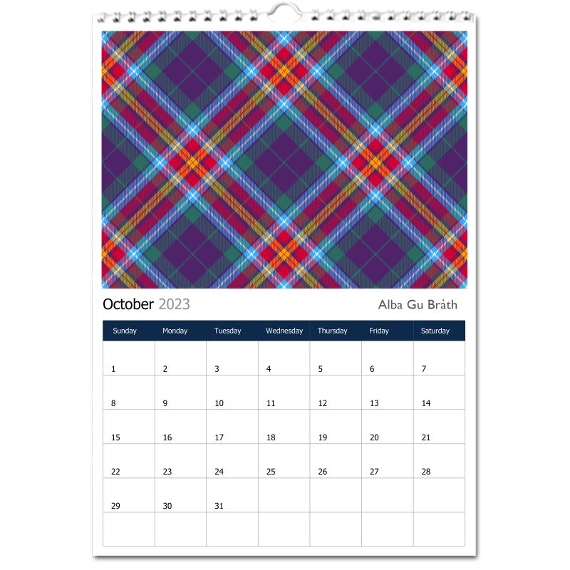 Perpetual Tartan Calendar - 1/ Earthrise