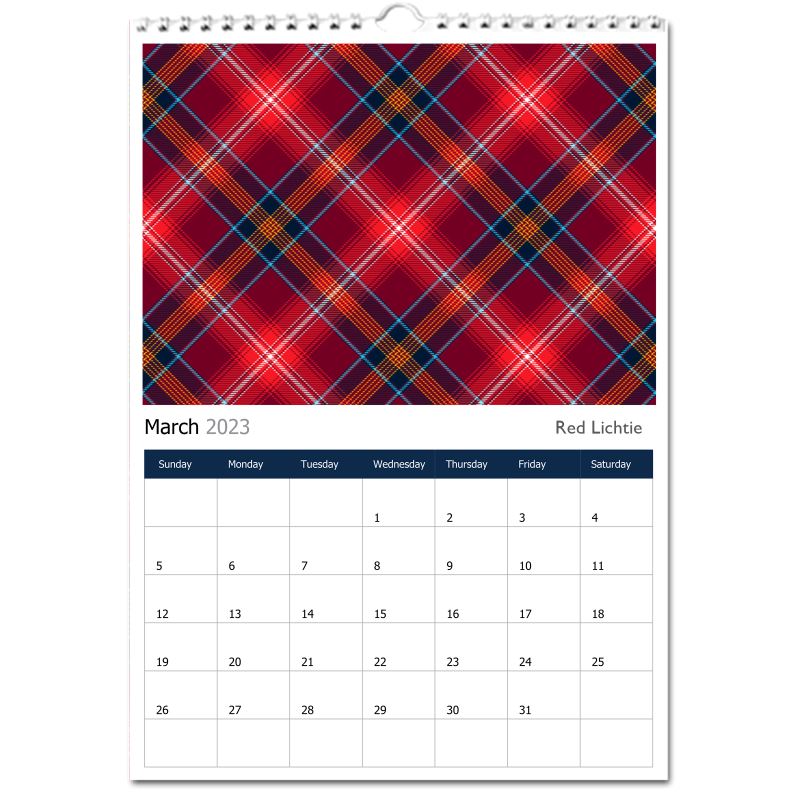 Perpetual Tartan Calendar - 1/ Earthrise